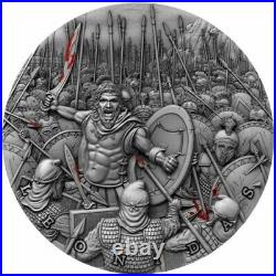 Leonidas Great Commanders 2 Oz 5 Dollars Niue Islands 2019 Silver Coin Available