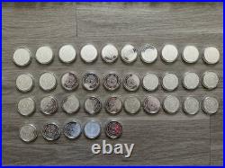 Lot of 35 Yu-Gi-Oh 25th Anniversary Niue 2022 $2 Game Flip Coin 1 OZ Silver