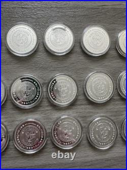 Lot of 35 Yu-Gi-Oh 25th Anniversary Niue 2022 $2 Game Flip Coin 1 OZ Silver