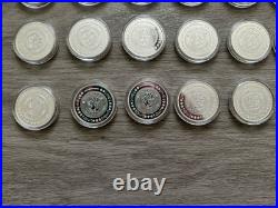 Lot of 35 Yu-Gi-Oh 25th Anniversary Niue 2022 $2 Game Flip Coin 1 OZ Silver