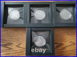 Lot of 4 Niue Ancient Calendar Slavic Aztec Celtic Egyptian 2 oz. Silver coins
