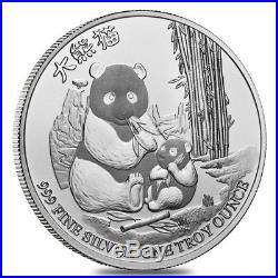 Lot of 5 2017 1 oz Niue Silver $2 Panda Coin BU