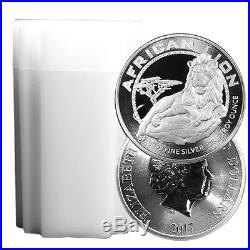 Lot of 5 2017 $2 Niue Silver African Lion. 999 1 oz Brilliant Uncirculated