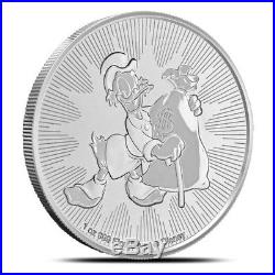 Lot of 5 2018 Niue 1 oz. 999 Fine Silver Disney Scrooge McDuck Coin Gem BU