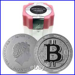 Lot of 5 2022 Niue 1 oz Bitcoin Silver Coin. 9999 Fine BU