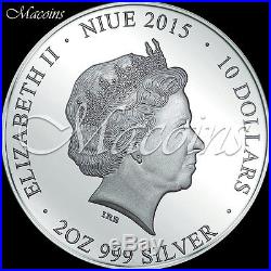 MADONNA OF THE MAGNIFICAT PERFECTION IN ART 2015 Niue Island 2Oz 999 Silver Coin