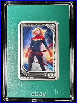 MARVEL mint Trading Coins CAPTAIN MARVEL NZ Mint LOW Number 44 Limited Green