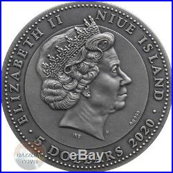 MEMENTO MORI 2 oz Silver Coin with Hourglass inserts $5 Niue 2020