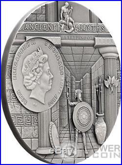 MINOTAUR Ancient Myths 2 Oz Silver Coin 5$ Niue 2017