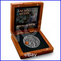MINOTAUR Ancient Myths II 2 oz Antigue finish Silver Coin Niue 5$ 2017