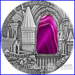 MYSTERIES OF HOGWARTS Crystal Art Castle 2 Oz Silver Coin 2$ Niue 2015