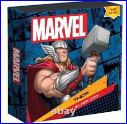 Marvel Thor Niue Marvel Universe Thor $10 Colorized 3oz. 999 Fine Silver Coin Marvel Thor Niue Marvel Universe Thor $10 Colorized 3oz. 999 Fine Silver Coin