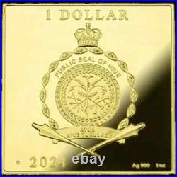 Mona Lisa Treasures of World Painting 1 oz Proof Silver Coin 1$ Niue 2024