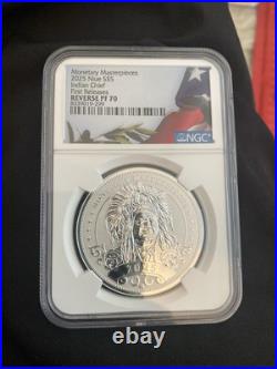 Monetary Masterpieces 2025 Niue S$5 Indian Chief First Releases. REVERSE PF 70 Monetary Masterpieces 2025 Niue S$5 Indian Chief First Releases. REVERSE PF 70