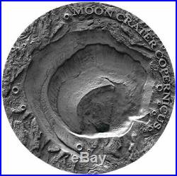 Moon Crater Copernicus 2019 1 Oz Pure Silver Coin With Nwa 8609 Meteorite Niue