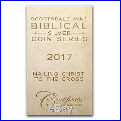 NAILING CHRIST TO THE CROSS 2017 2 oz Silver Coin Biblical Series NIUE