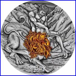 NEMEAN LION Twelve Labours of Hercules 2 Oz Silver Coin 5$ Niue 2018