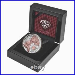 NEW Niue 2025 LION Heraldic Beasts 1 Oz. 999 Silver Proof Rose Gold 750 Mintage
