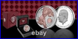 NEW Niue 2025 LION Heraldic Beasts 1 Oz. 999 Silver Proof Rose Gold 750 Mintage