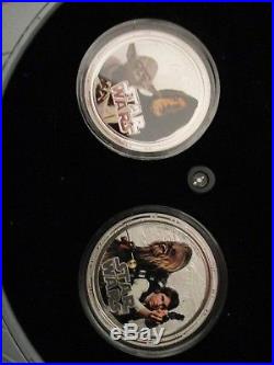 NIUE 2011 $2 dollar Star Wars Millennium Falcon 4 silver coins cameo BOXED SET