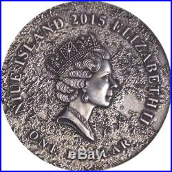 NIUE 2015 1 Oz Silver $1 Niue LUNAR MOON METEORITE NWA 5000 Coin