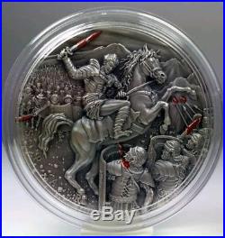 NIUE 2017 2 Oz Silver SPARTACUS Ultra High Relief Coin