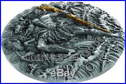 NIUE 2018 2 Oz Silver POSEIDON, GREEK GOD OF OCEANS Coin