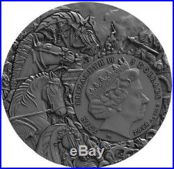 NIUE 2018 $5 FOUR HORSEMAN OF THE APOCALYPSE, THE WHITE HORSE 2 Oz Silver Coin