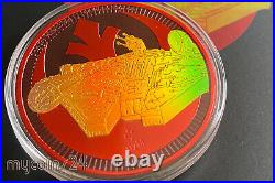 NIUE 2021 $2 Star Wars Millennium Falcon Space Red & Gold Holographic Edition