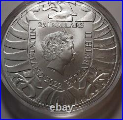 New 2022 Niue Czech Lion 10 oz Silver BU Coin In Capsule Mintage 1000