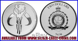 New! Mint Roll (20) 2020 Niue Star Wars Mandalorian Mythosaur 1 Oz Silver Coin