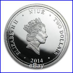 New Niue 2014 $2 Marvel Comics The Avengers 4x 1 Oz Silver Proof Coin Set