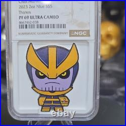 New Zealand Mint 2023 Chibi Marvel Thanos 2oz Silver NGC PF69 Ultra Cameo