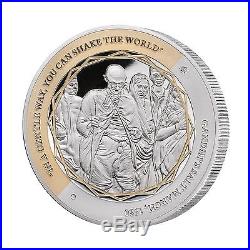Niue $1, 1 oz. Silver X 5 Coin Set, Gandhi 100 Years Return to India