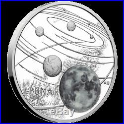 Niue 1 Dollar 2019 Der Mond Sonnensystem (2.) in Farbe 1 Oz Silber PP