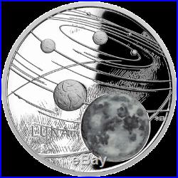 Niue 1 Dollar 2019 Der Mond Sonnensystem (2.) in Farbe 1 Oz Silber PP