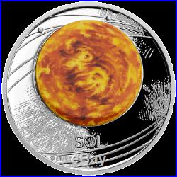 Niue 1 Dollar 2019 Die Sonne Sonnensystem (1.) 1 Oz Silber PP