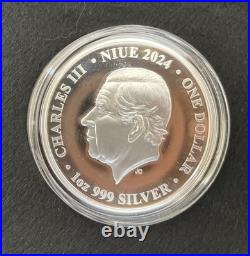 Niue 1 Troy oz Pure Silver Bigfoot Sasquatch Coin 2024 Proof Mintage 750 Niue 1 Troy oz Pure Silver Bigfoot Sasquatch Coin 2024 Proof Mintage 750