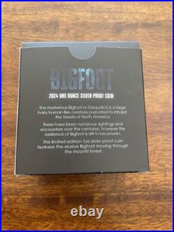 Niue 1 Troy oz Pure Silver Bigfoot Sasquatch Coin 2024 Proof Mintage 750 Niue 1 Troy oz Pure Silver Bigfoot Sasquatch Coin 2024 Proof Mintage 750
