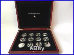 Niue 2009 12x2$ Twelve Days of Christmas12x25 grams Silver Proof Coin Set