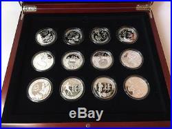 Niue 2009 12x2$ Twelve Days of Christmas12x25 grams Silver Proof Coin Set