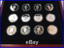 Niue 2009 12x2$ Twelve Days of Christmas12x 25 gr Silver Proof Coin Set