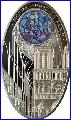 Niue 2010 $ 1 Gothic Cathedrals Notre Dame de Paris 28.28g Silver Proof Coin
