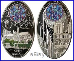 Niue 2010 2011 Gothic Cathedrals 8 x 1$ Silver Coin Set MINTAGE 150 SETS ONLY