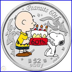 Niue 2010 $2 Celebrate Peanuts 60th Anniversary 3 x 1 oz Silver Proof Coin Set R