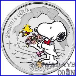 Niue 2010 $2 PEANUTS 60th Anniversary Snoopy Proof Silver Coin Set 3x1Oz