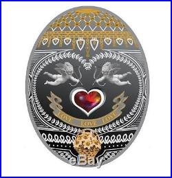 Niue 2011 1$ LOVE LOVE LOVE Imperial Eggs Faberge PROOF Silver Coin