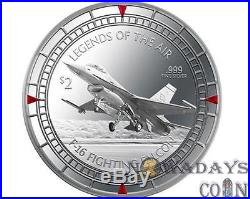 Niue 2011 $2 Legends of the Air B-52 F-16 Apache 4 x 1 Oz Silver Proof Coin Set