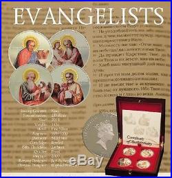 Niue 2011 The Evangelists 2$ 4x 1oz Coins Set. 999 Silver Coins MINTAGE 2000ONLY