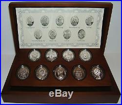 Niue 2012 2013 Imperial Fabergé Eggs 9x Silver Proof Coin Set